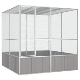 Bird Cage Gray 84.1"x85.6"x83.3" Galvanized Steel