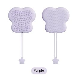 Pet Silicone Cat Petting Gloves Cleaning Float Hair Cleaning (Option: Butterfly Purple)