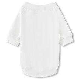 Sparkling Style Blank Pet Sweater Cotton Dog Clothing Pullover (Option: White-L)