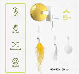 Automatic Lifting Ball Electric Cat Toy (Option: YO YO Ball Yellow)