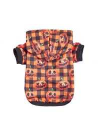 Pet Clothes Small And Medium Sized Dog Cat Pet Halloween Pumpkin Belt (Option: Plaid Pumpkin-XS)