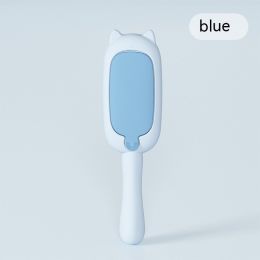 Pet Hair Brush Electrostatic Adsorption Two-way Roller (Option: Blue-220X60X55mm)