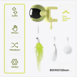 Automatic Lifting Ball Electric Cat Toy (Option: Poke Ball Green)