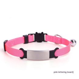 8-color Cat Collar With Detachable Buckle (Color: pink)