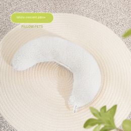New Pet Supplies Soft For Cats And Dogs Pillow Crescent Type (Color: White)