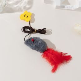 Hanging Cat Teaser With Butterfly Elastic String (Option: Gray-Sound Movement)