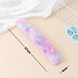 Short Plush Strip Pillow With Cat Grass Bag (Option: Purple Short Fur-Including Cat Grass Bag)