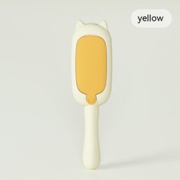 Pet Hair Brush Electrostatic Adsorption Two-way Roller (Option: Yellow-220X60X55mm)