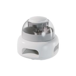 Dog Press Leakage Food Feeder Automatic Pet Feeder (Option: White-Upgrade)