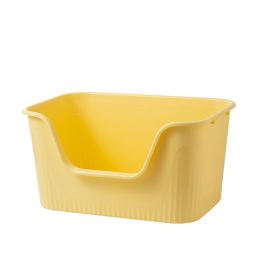 Anti-splash Integrated Cat Toilet (Option: Fluorescent Yellow-642x453x333)