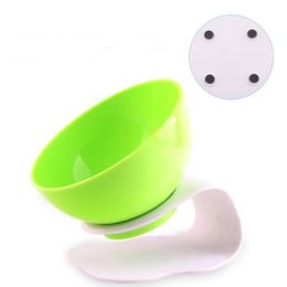 Cat Food Bowl Pet Feeding Bowl Elevated Feeder Bowl with Non-Slip Rubber Base (Color: green)