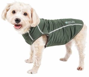 Pet Life Active 'Racerbark' 4-Way Stretch Performance Active Dog Tank Top T-Shirt (Color: green, size: X-Large)