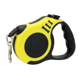 Cat Traction Rope Belt Dogs Walking Automatic Flexible Dog Leash (Color: Yellow, size: 3 M)