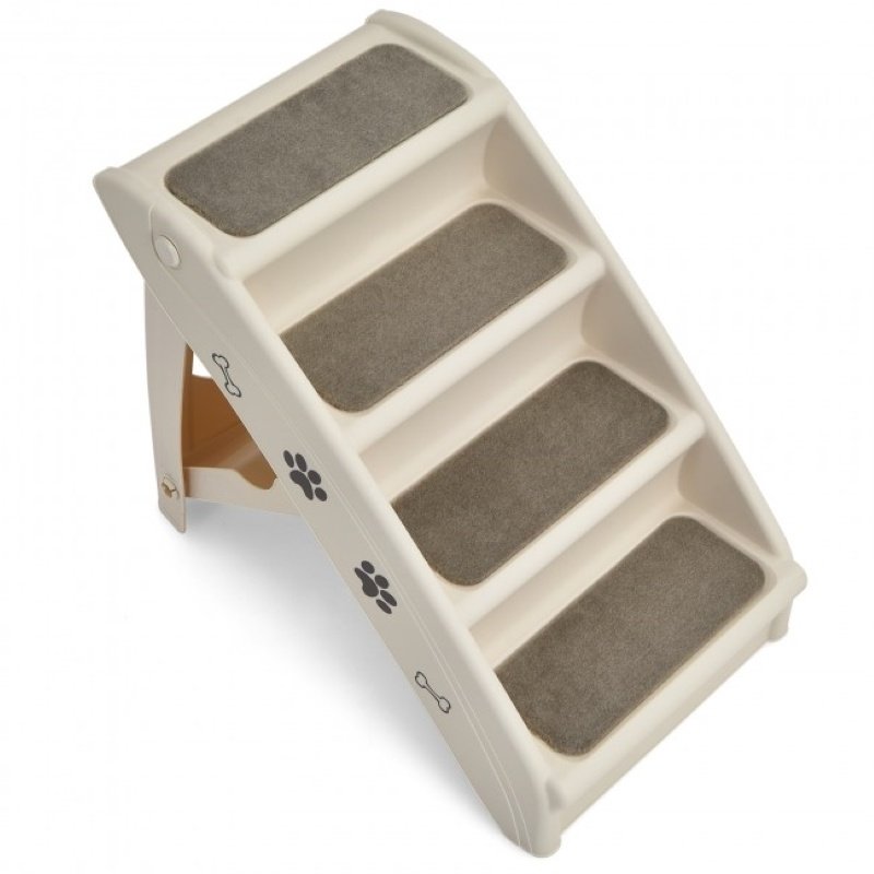 4 Step Anti-Slip Collapsible Plastic Pet Stairs Ladder For Small Dog and Cats 4 Step Anti-Slip Collapsible Plastic Pet Stairs Ladder For Small Dog and Cats