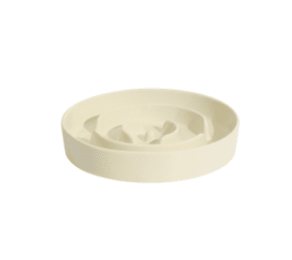 Pet Slow Food Ceramic Neck Protection Bowl (Option: 21cm-Beige)