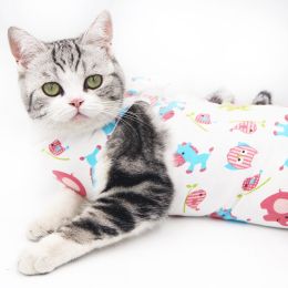 Pet Cat Neutering Weaning Clothes Breathable (Option: Color Elephant-L)