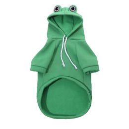 Frog Dog Small Medium Sweater Fleece Clothes (Option: Green-XL)