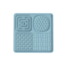 Dog Slow Food Mat Sucker (Option: Blue Square)