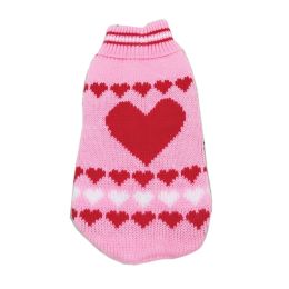 New Winter Fashion Pet Clothes (Option: Pink Love-12China)