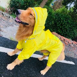 Dog Raincoat Border Shepherd Dog Clothing Waterproof (Option: Yellow-6XL)